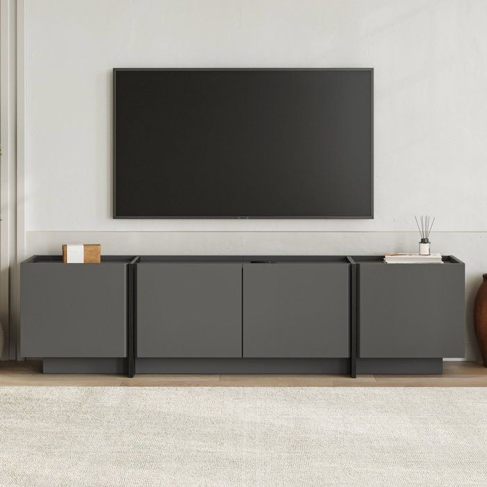 Nordure Soporte para TV Antracita y Negro